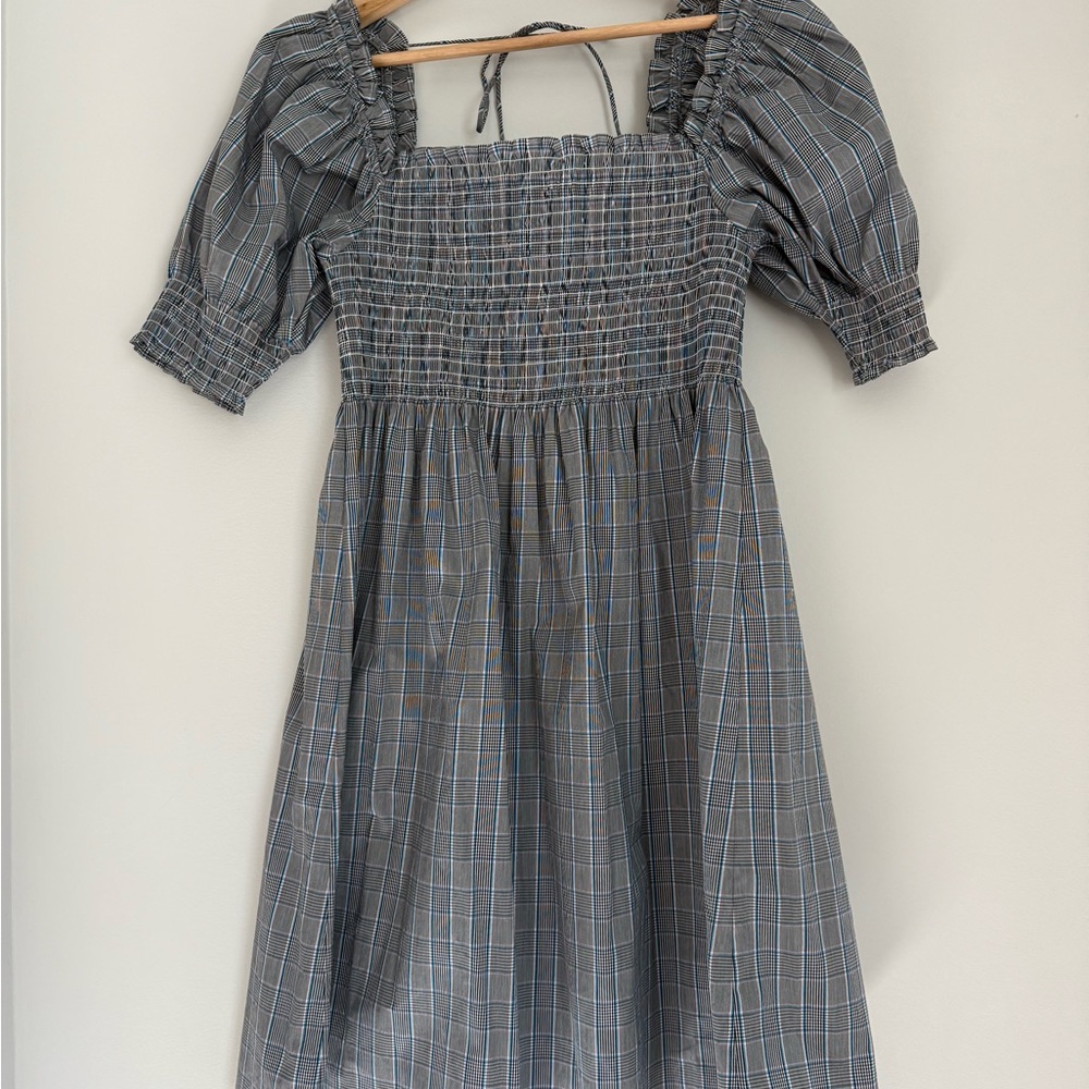 Hill House Gray Tartan Mini Dress - Picture 4 of 10